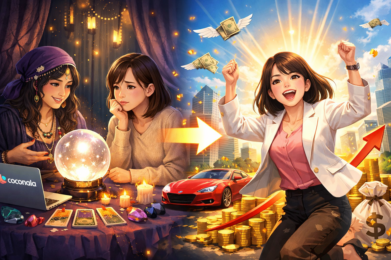 パパ活で思うように稼げない悩みをココナラの占い師に相談して人生逆転できた体験談